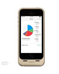 Mophie z baterią 32GB 2000mAh Space Pack iPhone 5/5S/SE Złote - zdjęcie 2