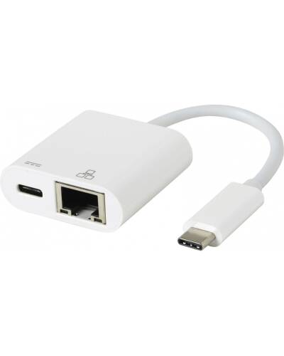 Przejściówka z USB-C na LAN Gigabit eSTUFF - srebrna - zdjęcie 1