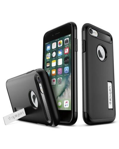 Etui do iPhone 7/8/SE 2020 Spigen Rugged - czarne - zdjęcie 1