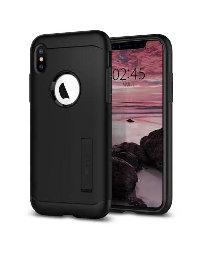 Etui do iPhone Xs/X Spigen Slim Armor - czarne - zdjęcie 2