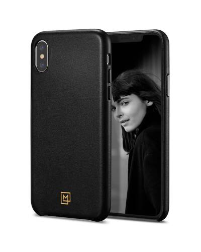 Etui do iPhone Xs/X Spigen La Manon Calin - czarne - zdjęcie 1