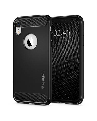 Etui do iPhone Xr Spigen Rugged Armor - czarne - zdjęcie 1