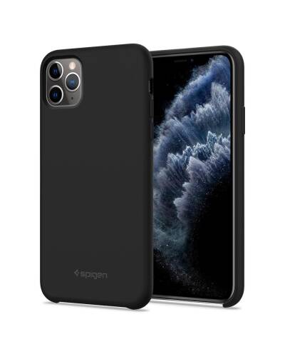 Etui do iPhone 11 Pro Max Spigen Silicone Fit - czarne - zdjęcie 1