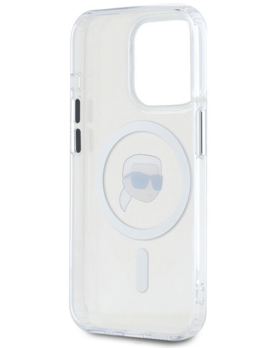 KLHMP15LHLSKIH Etui do iPhone 15 Pro Karl Lagerfeld IML Metal MagSafe białe Kraków - zdjęcie 3