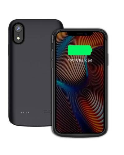 Etui z baterią Tech-Protect 6000mAh do iPhone Xr czarne - zdjęcie 1