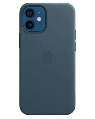 Etui do iPhone 12 mini Apple Leather Case z MagSafe - niebieskie - zdjęcie 1
