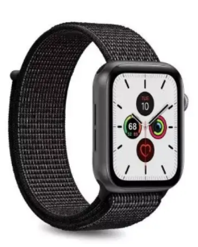 Pasek do Apple Watch 44-45 Puro Nylon - Czarny - zdjęcie 1