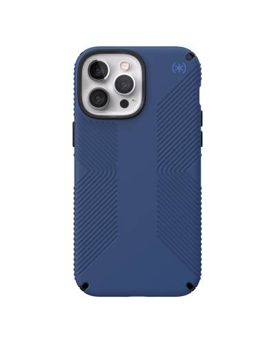 Etui do iPhone 13 Pro Max z powłoką MICROBAN Speck Presidio2 Grip - Coastal Blue/Black - zdjęcie 12