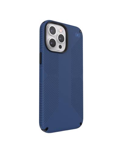 Etui do iPhone 13 Pro Max z powłoką MICROBAN Speck Presidio2 Grip - Coastal Blue/Black - zdjęcie 2