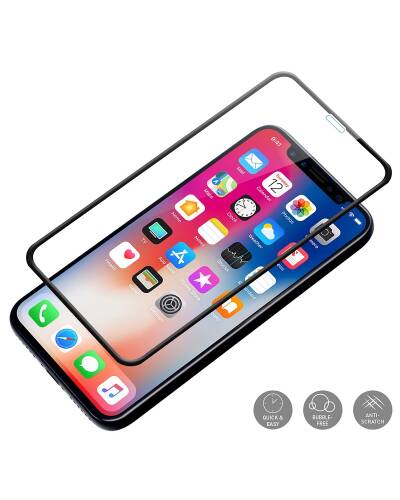 Szkło hartowane do iPhone X/Xs KMP Glass 3D Full - czarne - zdjęcie 1