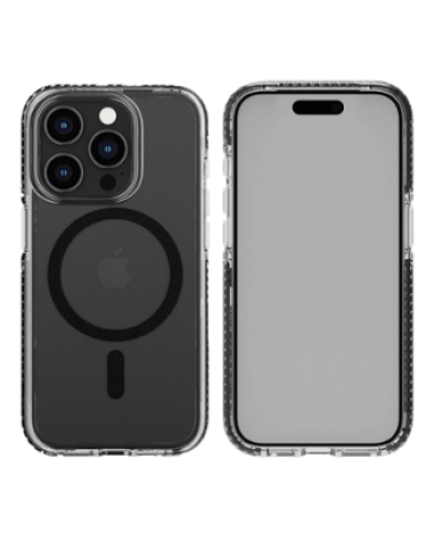 Rzeszów Etui iPhone 15 Pro Max Tech21 Evo Clear/Black MagSafe przezroczyste - zdjęcie 2