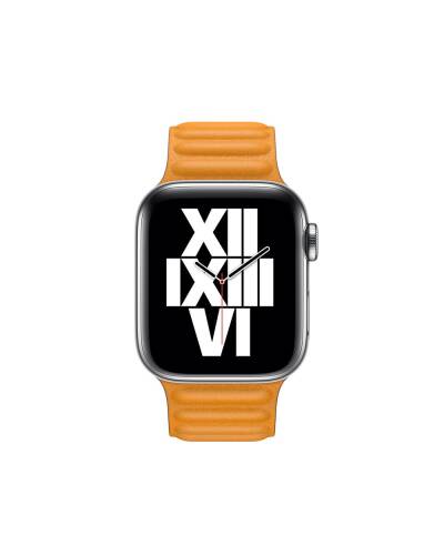 Apple pasek do Apple Watch 38/40/41 mm z karbowanej skóry rozmiar S/M  - złocisty brąz - zdjęcie 2