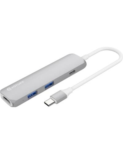Przejściówka z USB-C na USB-A/HDMI eSTUFF - szara - zdjęcie 1