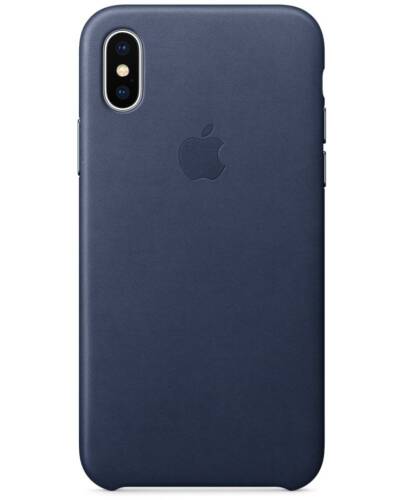 Etui do iPhone X/XS Apple Leather Case  - nocny błękit - zdjęcie 1