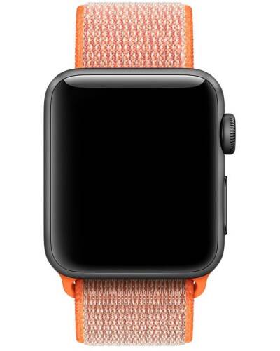 Pasek sportowy do Apple Watch 38/40mm z plecionego nylonu w kolorze pomarańczowym - zdjęcie 3