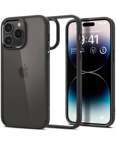 Etui do iPhone 14 Pro Max Spigen Ultra Hybrid - Czarny mat - zdjęcie 1