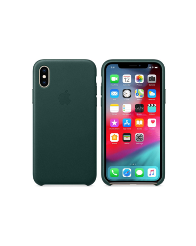 Etui do iPhone Xs Apple Leather Case - Forest Green - zdjęcie 1