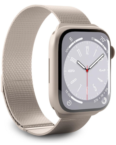 Pasek do Apple Watch 42/44/45mm Puro Milanese Magnetic Band szampański - zdjęcie 1