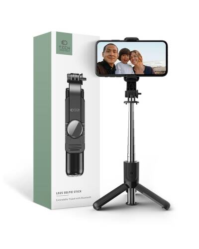 Selfie Stick Tech-Protect L02S Wireless Tripod - czarny - zdjęcie 1