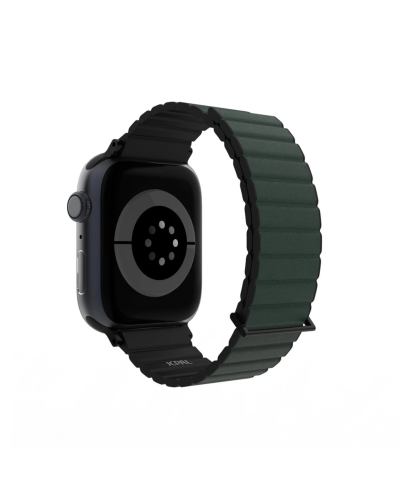 Pasek do Apple Watch 42-49MM JCPAL FlexDuo - Czarny/Ciemno zielony - zdjęcie 3