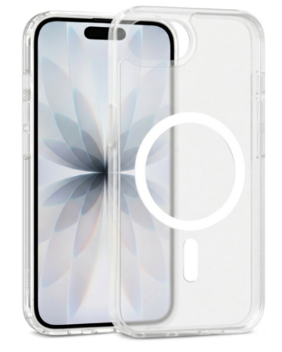 Etui do iPhone 17e Crong Hybrid Matte MAG clear/białe - zdjęcie 1