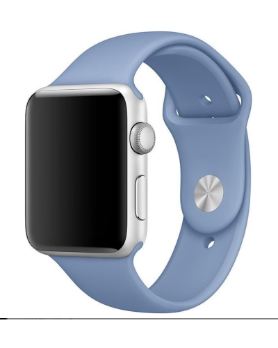 Pasek do Apple Watch 42/44mm silikonowy - lazurowy - zdjęcie 1