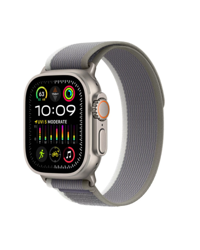 Apple Watch Ultra 2 49mm + Cellular tytan z opaską Trail w kolorze zielony/szary - S/M  - zdjęcie 1