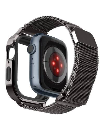 Etui do Apple Watch Spigen Metal Fit Pro 45/44mm - grafitowe  - zdjęcie 3