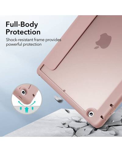 Etui do iPad 10,2 ESR Rebound Hybrid - Różowy - zdjęcie 3