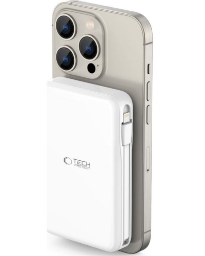 Powerbank Tech-Protect PB31 LifeMag Magnetic 10000 mAh biały 5906302309276 - zdjęcie 1