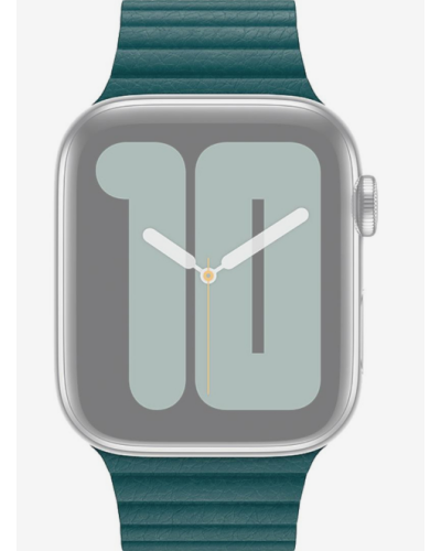 Apple pasek Apple Watch 46mm z karbowanej skóry w kolorze pawiego pióra - rozmiar M MXPM2ZM/A - zdjęcie 1