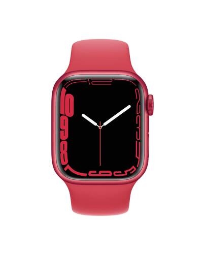 Apple Watch S7 41mm GPS + Cellular w kolorze czerwonym - pasek sportowy w kolorze czerwonym - zdjęcie 2