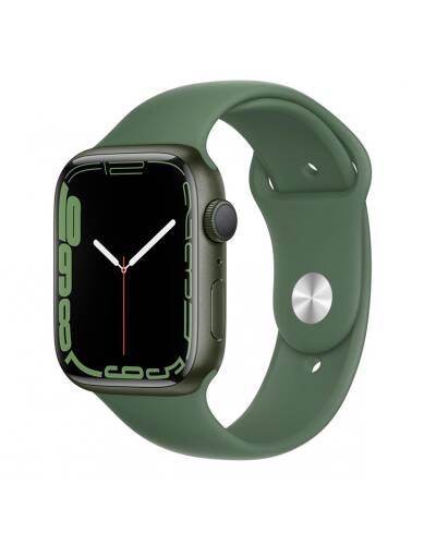 Apple Watch S7 41mm GPS w kolorze zielonym - pasek sportowy w kolorze koniczyny - zdjęcie 1