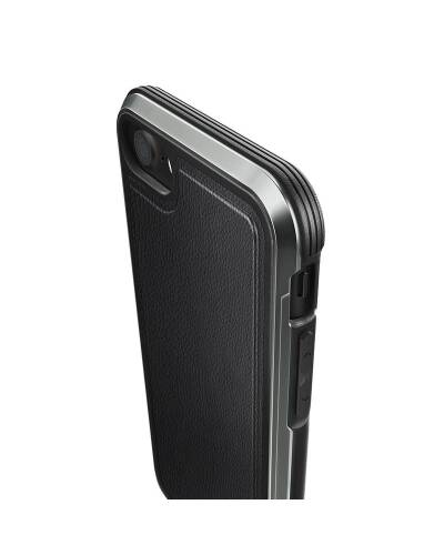 X-Doria Defense Lux - Etui aluminiowe iPhone 8 / 7 (Black Leather) - zdjęcie 2