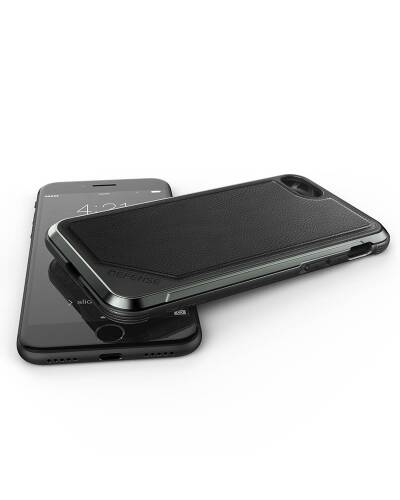 X-Doria Defense Lux - Etui aluminiowe iPhone 8 / 7 (Black Leather) - zdjęcie 4