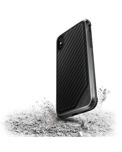 X-Doria Defense Lux - Etui aluminiowe iPhone X (Black Carbon Fiber) - zdjęcie 6