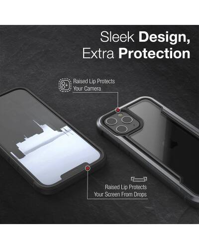 Etui do iPhone 13 Pro X-Doria Raptic Shield Pro (Anti-bacterial) czarne - zdjęcie 7