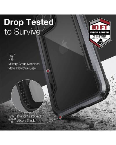 Etui do iPhone 13 X-Doria Raptic Shield Pro Anti-bacterial czarne - zdjęcie 4