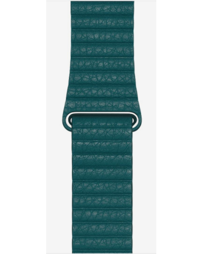 923-04044 Apple pasek Apple Watch 46mm z karbowanej skóry w kolorze pawiego pióra - rozmiar M - zdjęcie 2