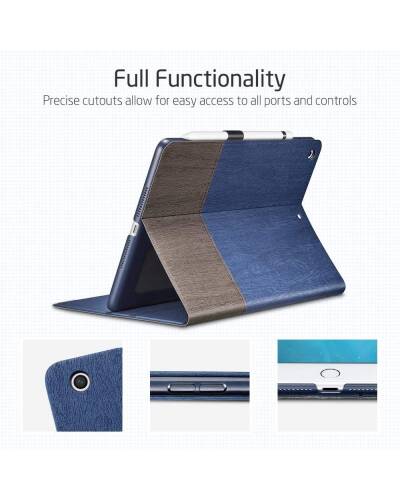Etui do iPad 10.2 ESR SIMPLICITY PENCIL - niebieskie  - zdjęcie 3