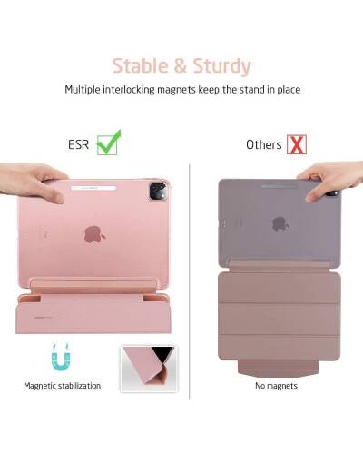 Etui do iPad PRO 12.9 2018/202 ESR YIPPEE - różowe - zdjęcie 2