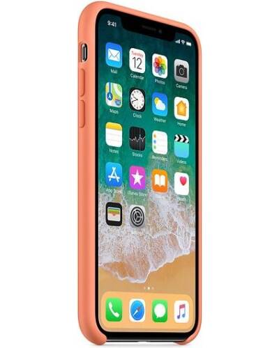 Etui do iPhone X/XS  Apple Silicone Case - brzoskwiniowe - zdjęcie 2