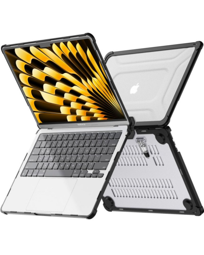 5906302363551 Obudowa do MacBook Air 13 M2 M3 M4 2023-2025 BLACK/CLEAR Tech-Protect Smartshell Pro - zdjęcie 2