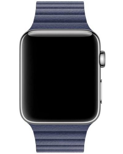 Apple pasek Apple Watch 41mm z karbowanej skóry w kolorze nocnego błękitu - rozmiar L 923-00708 - zdjęcie 1