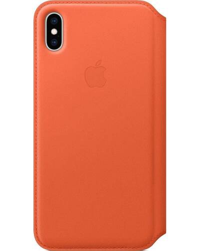Etui do iPhone Xs Max Apple Leather Folio - oranż - zdjęcie 3