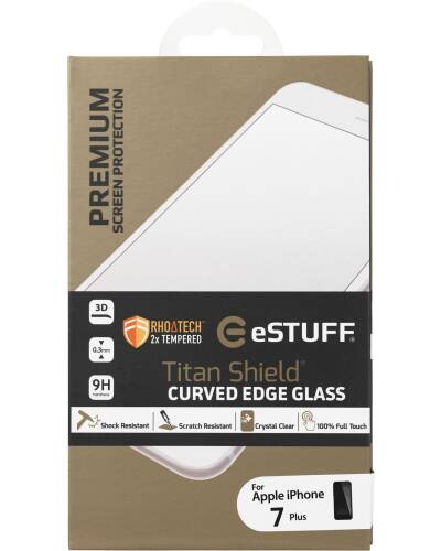 Szkło do  iPhone 7/8 eSTUFF Curved - białe - zdjęcie 1