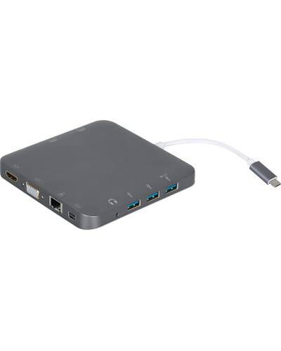 Stacja dokująca eSTUFF USB-C Docking Hub - szara  - zdjęcie 2