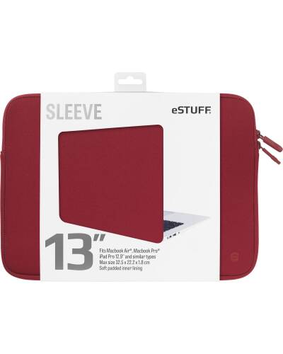 Etui do MacBook Pro 13 eSTUFF Sleeve Fits - czerwone   - zdjęcie 1