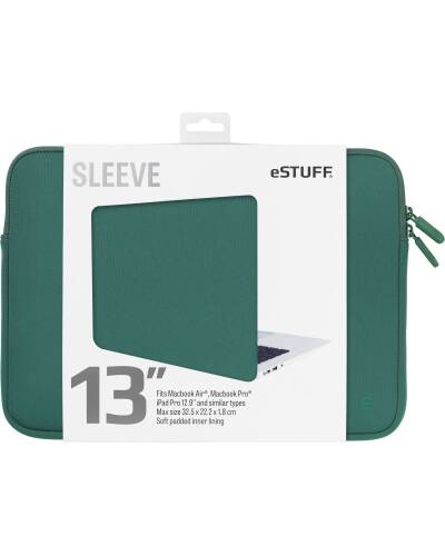 Etui do MacBook Pro 13 eSTUFF Sleeve Fits - zielone - zdjęcie 1