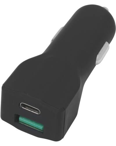 Ładowarka samochodowa eSTUFF USB-C czarna - zdjęcie 1